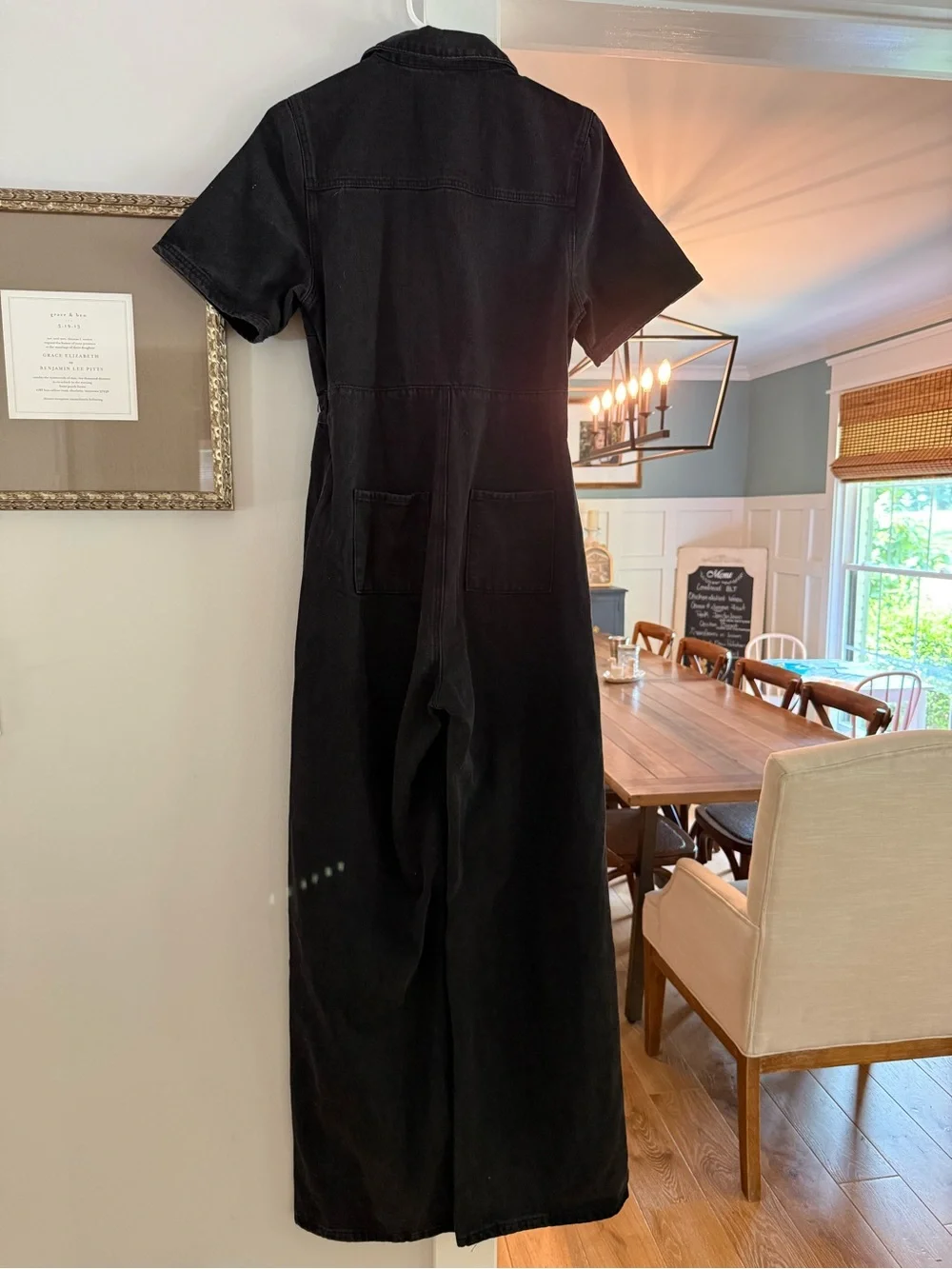 On Our West Behavior Nasty Gal Black Fringe Detail Wide-Leg denim Jumpsuit - Picture 5 of 5